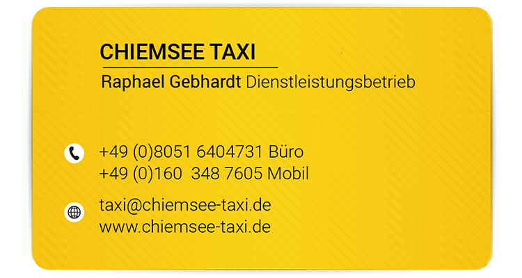 Visitenkarte Taxi Raphael Gebhardt